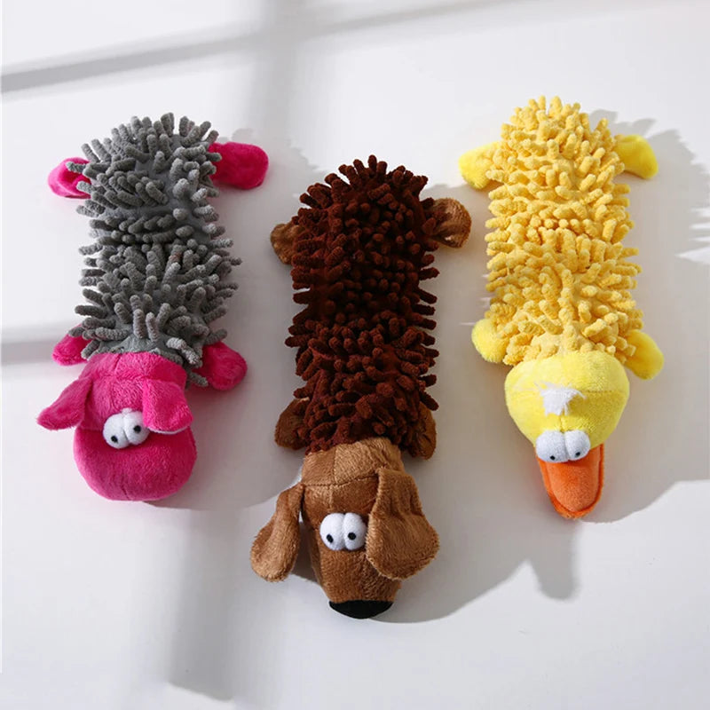 Durable Plush Animal Shape with Squeaky for Pets