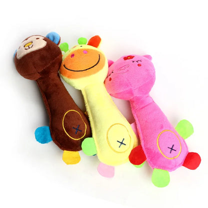 Durable Plush Animal Shape with Squeaky for Pets