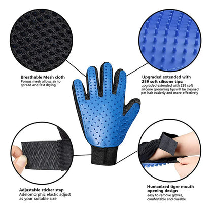 Silicone Grooming Glove Brush For Deshedding Hair